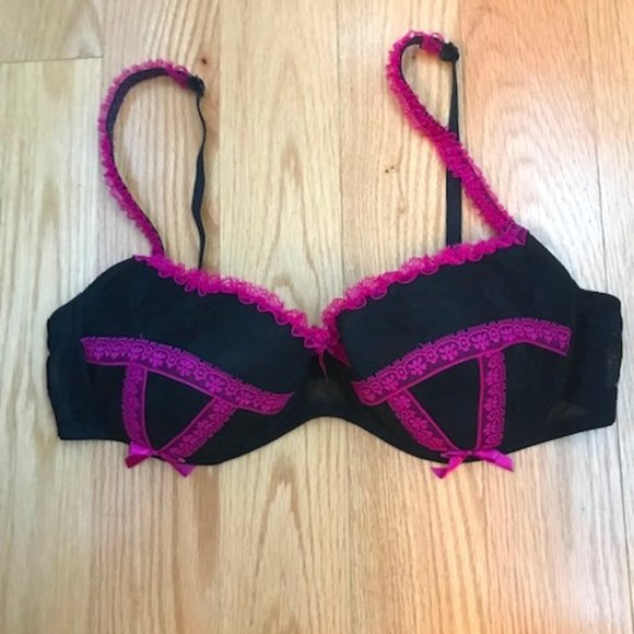 La SENZA Black and Pink Bra - Size 38C